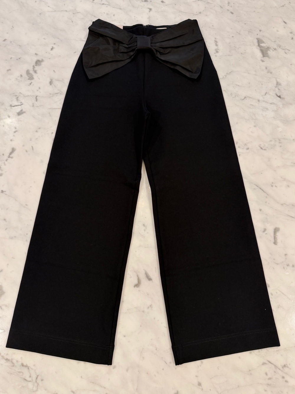 Anthropologie Colette with Bow Magic Fabric Crop Wide-Leg Pants by Maeve Size 25 - Picture 4 of 5